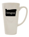 16 Ounce Conical Latte Coffee Mug - Expertly Crafted in the Shape of Oregon, United States by TooLoud-Conical Latte Mug-TooLoud-White-Davson Sales