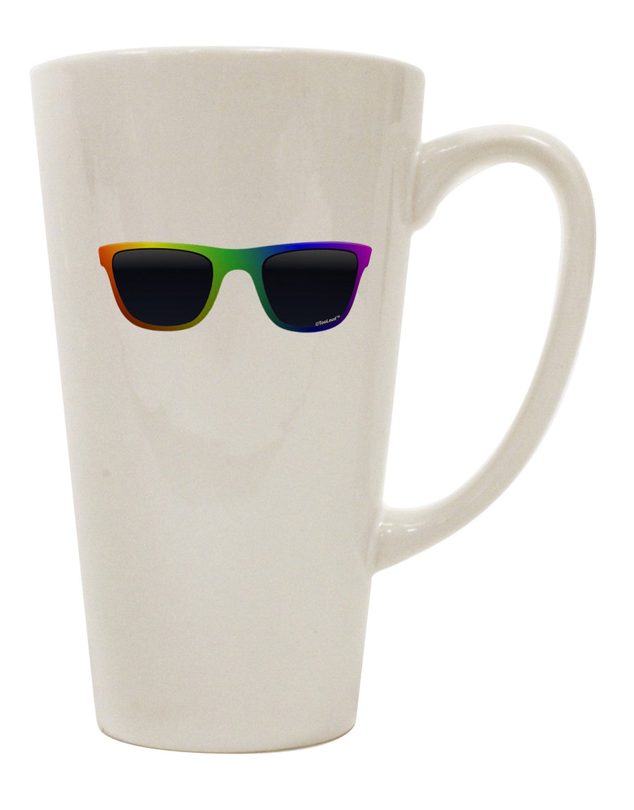 16 Ounce Conical Latte Coffee Mug - Expertly Crafted Pride Rainbow Drinkware by TooLoud-Conical Latte Mug-TooLoud-White-Davson Sales