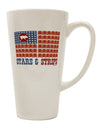 16 Ounce Conical Latte Coffee Mug - Expertly Crafted with American Bacon Flag Design - TooLoud-Conical Latte Mug-TooLoud-White-Davson Sales