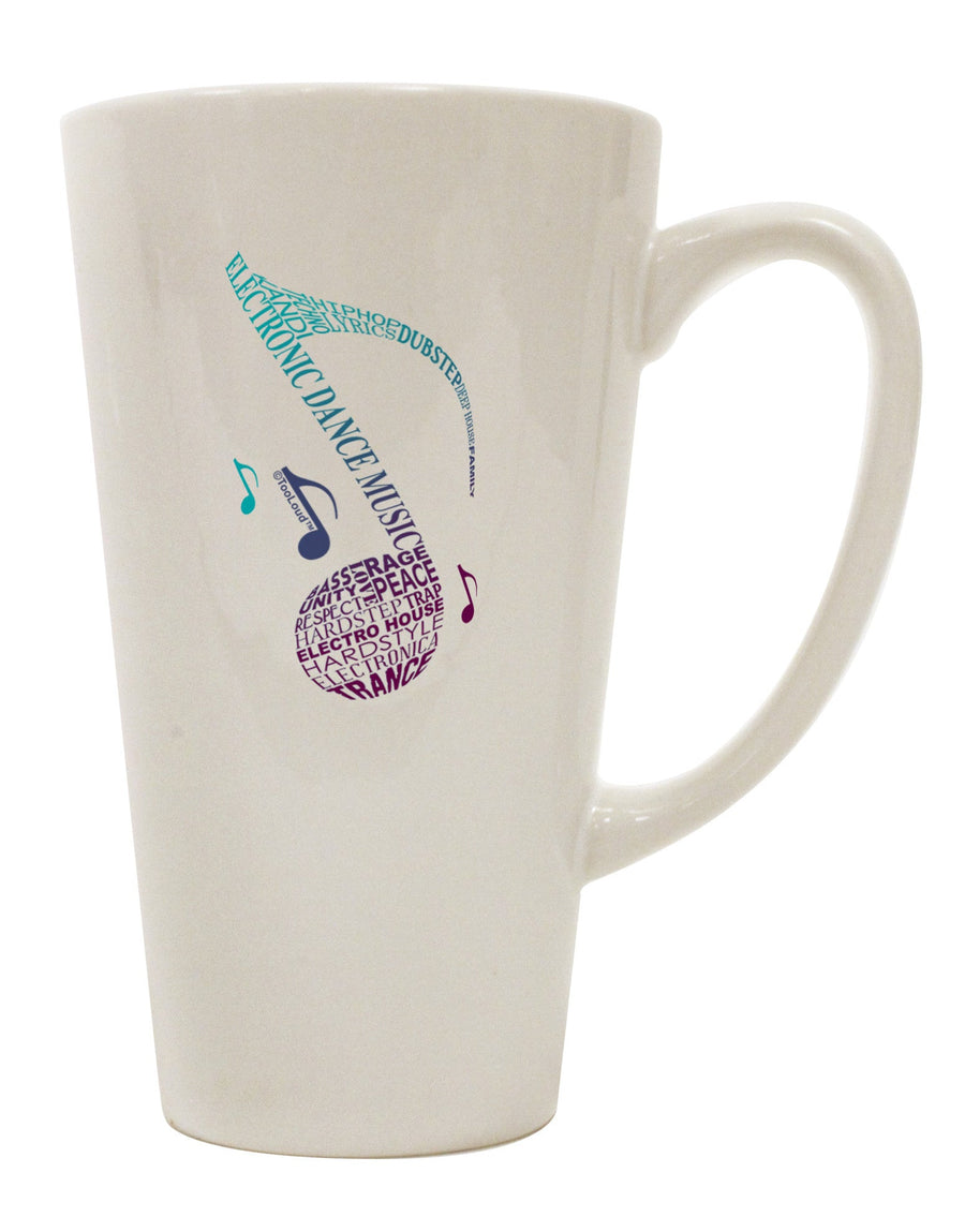 16 Ounce Conical Latte Coffee Mug - Exquisitely Crafted for Music Enthusiasts-Conical Latte Mug-TooLoud-White-Davson Sales