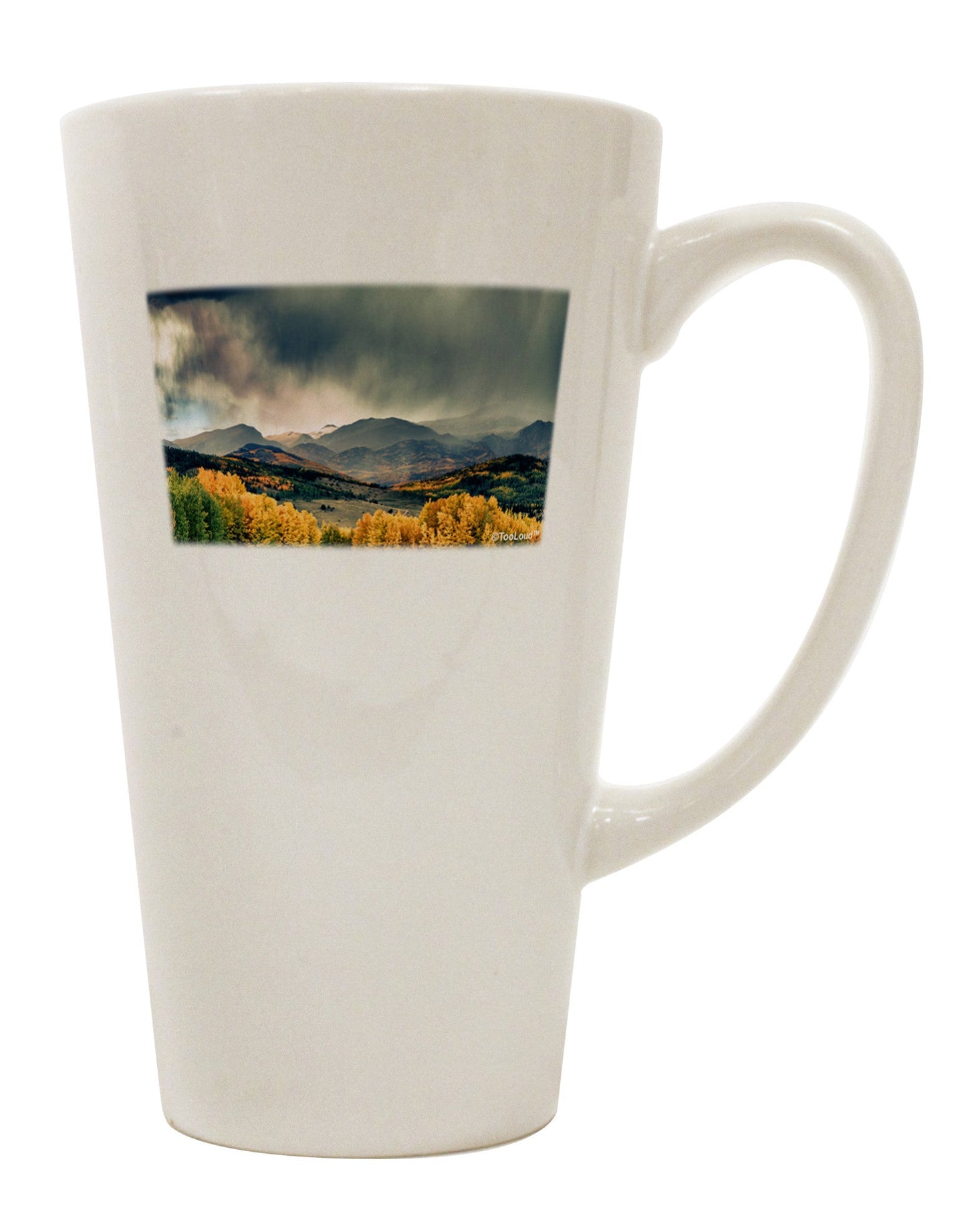 16 Ounce Conical Latte Coffee Mug featuring Captivating Colorado Mountain Scene - TooLoud-Conical Latte Mug-TooLoud-White-Davson Sales