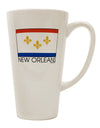 16 Ounce Conical Latte Coffee Mug featuring the New Orleans Louisiana Flag Text - TooLoud-Conical Latte Mug-TooLoud-White-Davson Sales