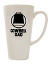 16 Ounce Conical Latte Coffee Mug for Cowbell Enthusiast - Expertly Crafted by TooLoud-Conical Latte Mug-TooLoud-White-Davson Sales