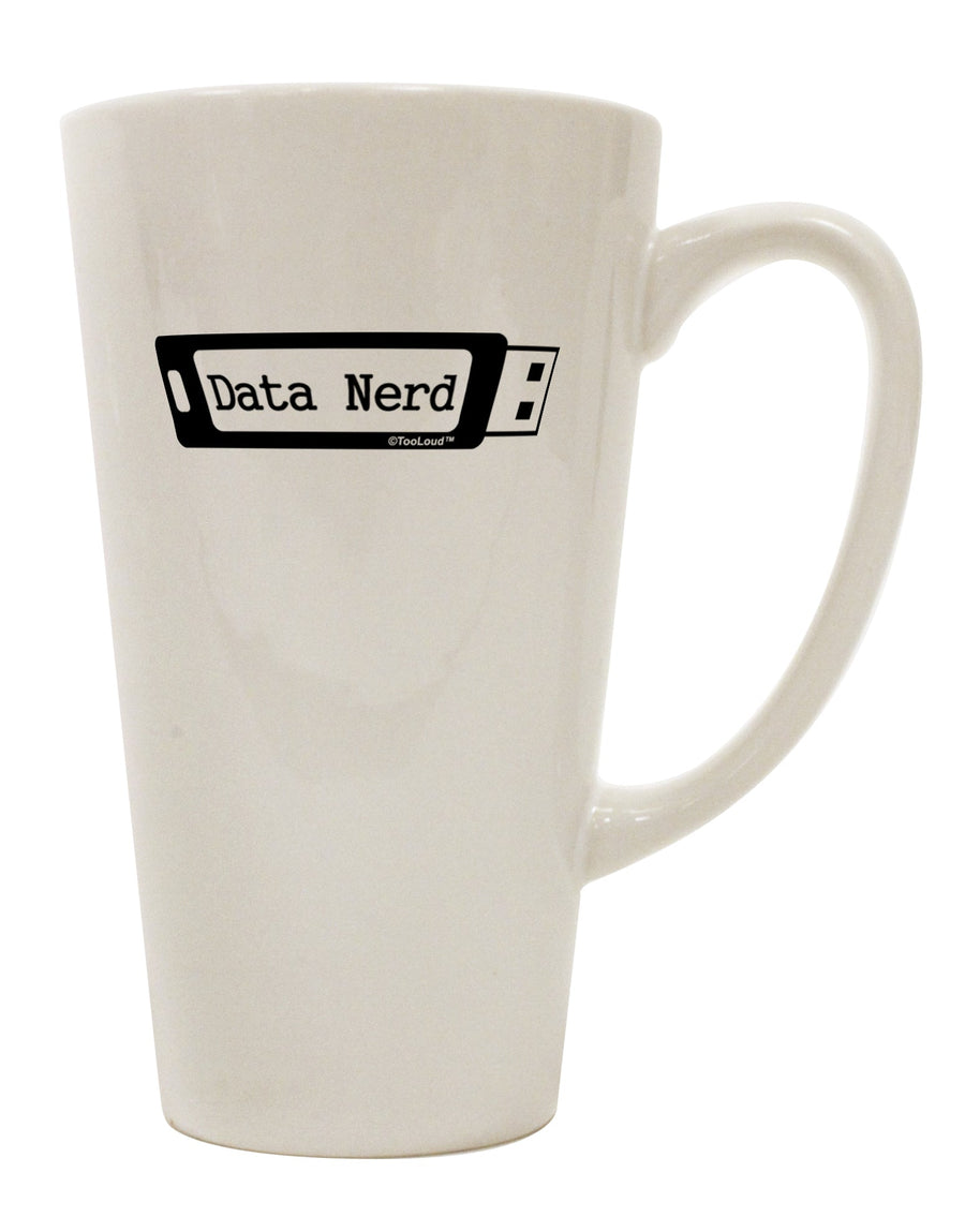 16 Ounce Conical Latte Coffee Mug for Data Enthusiasts - Crafted by a Drinkware Expert-Conical Latte Mug-TooLoud-White-Davson Sales