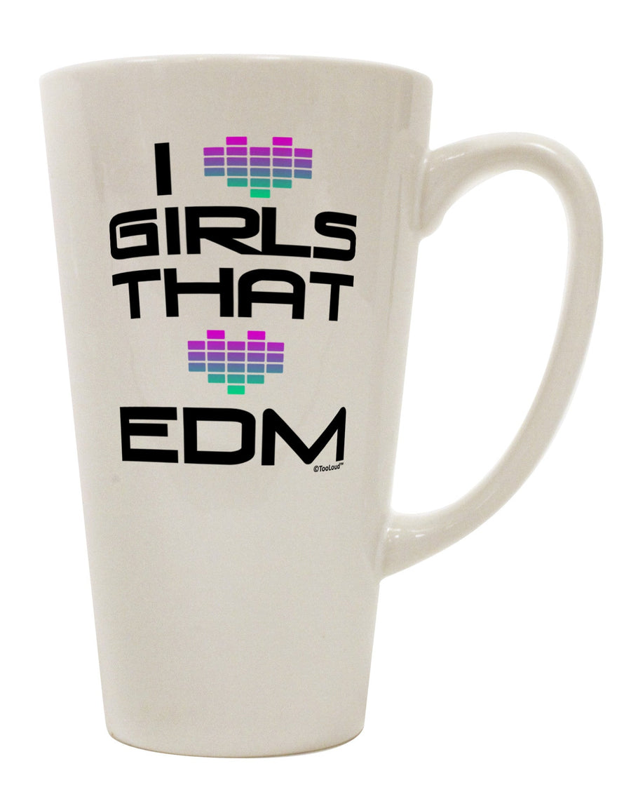 16 Ounce Conical Latte Coffee Mug for EDM Enthusiasts - TooLoud-Conical Latte Mug-TooLoud-White-Davson Sales