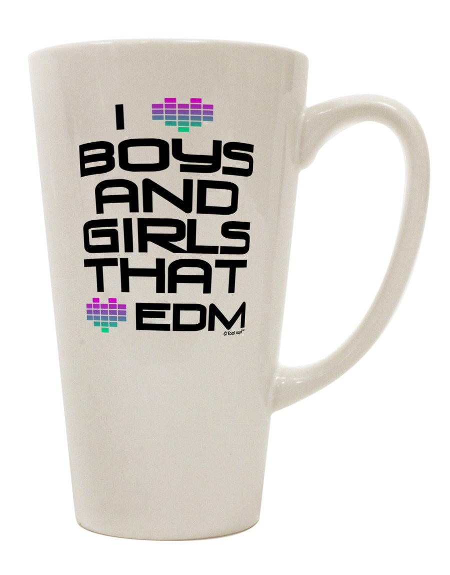 16 Ounce Conical Latte Coffee Mug for EDM Enthusiasts - TooLoud-Conical Latte Mug-TooLoud-White-Davson Sales