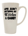 16 Ounce Conical Latte Coffee Mug for Enthusiastic Witches and Candy Lovers - TooLoud-Conical Latte Mug-TooLoud-White-Davson Sales