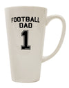 16 Ounce Conical Latte Coffee Mug for Football Dads - Expertly Crafted by TooLoud-Conical Latte Mug-TooLoud-White-Davson Sales