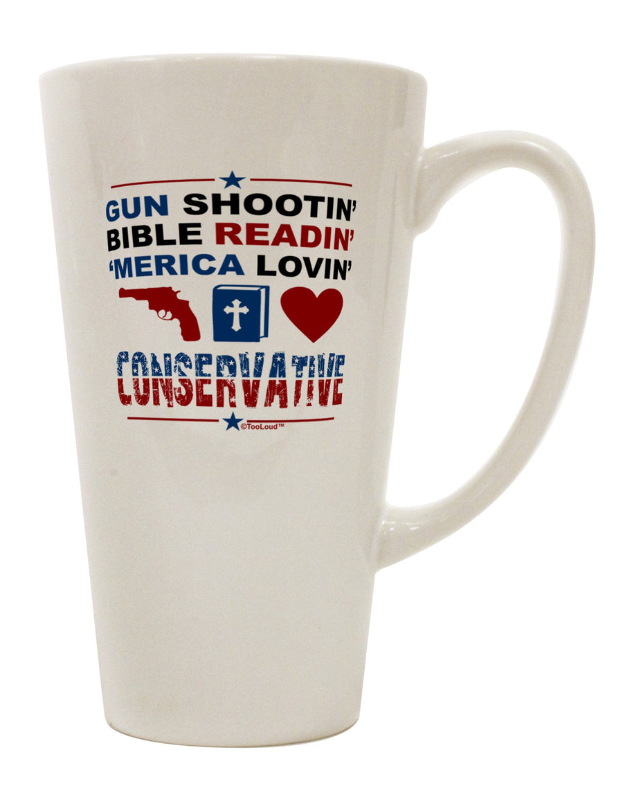 16 Ounce Conical Latte Coffee Mug for Gun Enthusiasts - TooLoud-Conical Latte Mug-TooLoud-White-Davson Sales