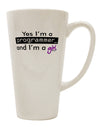 16 Ounce Conical Latte Coffee Mug for Programmer Girls - Expertly Crafted Drinkware TooLoud-Conical Latte Mug-TooLoud-White-Davson Sales