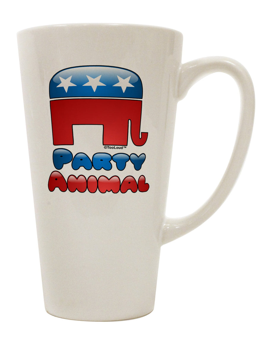 16 Ounce Conical Latte Coffee Mug for the Avid Republican Party Enthusiast - TooLoud-Conical Latte Mug-TooLoud-White-Davson Sales