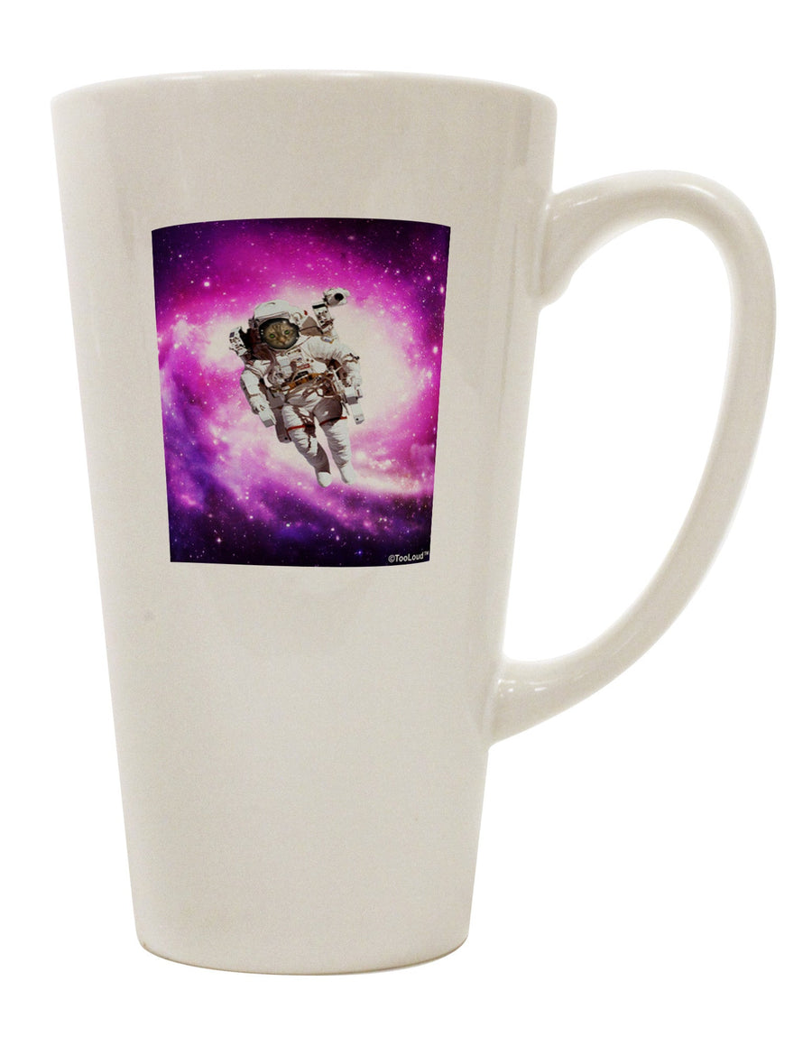 16 Ounce Conical Latte Coffee Mug for the Discerning Astronaut Cat Enthusiast - TooLoud-Conical Latte Mug-TooLoud-White-Davson Sales