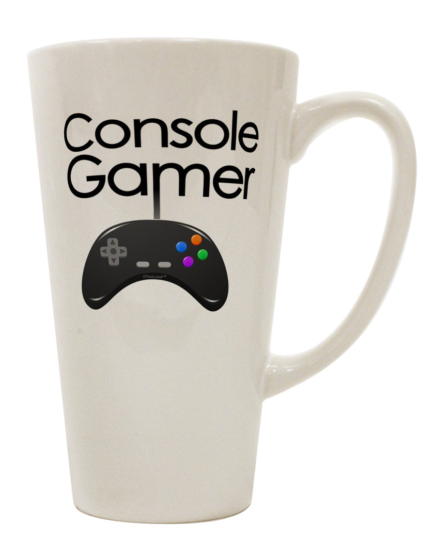 16 Ounce Conical Latte Coffee Mug for the Discerning Console Gamer - Expertly Crafted by TooLoud-Conical Latte Mug-TooLoud-White-Davson Sales