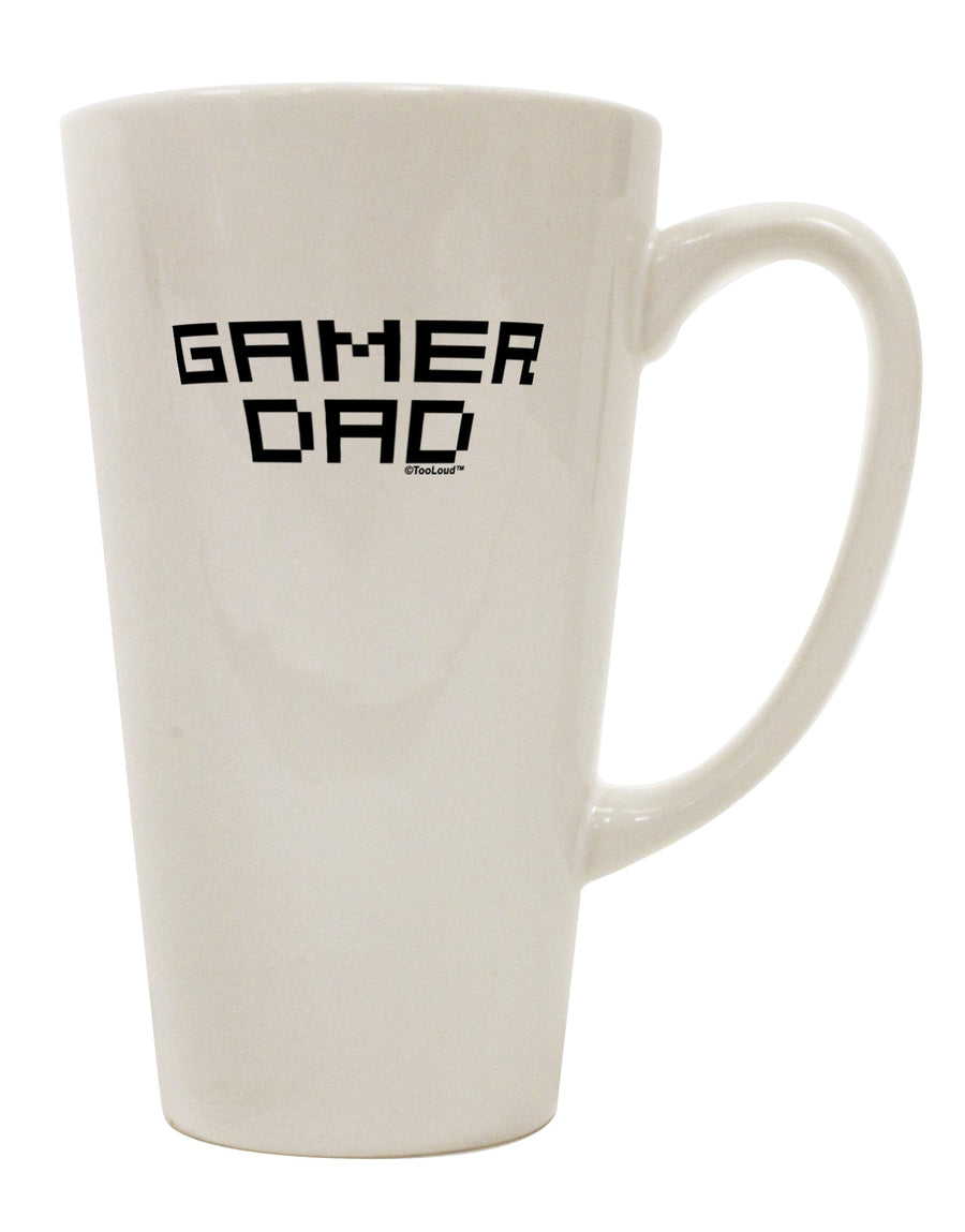 16 Ounce Conical Latte Coffee Mug for the Discerning Gamer Dad - Expertly Crafted by TooLoud-Conical Latte Mug-TooLoud-White-Davson Sales