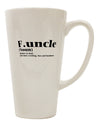 16 Ounce Conical Latte Coffee Mug for the Fun Uncle - Expertly Crafted by TooLoud-Conical Latte Mug-TooLoud-White-Davson Sales