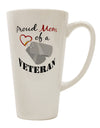 16 Ounce Conical Latte Coffee Mug for the Proud Moms of Veterans - TooLoud-Conical Latte Mug-TooLoud-White-Davson Sales