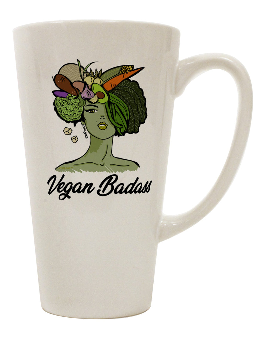 16 Ounce Conical Latte Coffee Mug for the Vegan Badass - TooLoud-Conical Latte Mug-TooLoud-Davson Sales