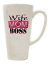 16 Ounce Conical Latte Coffee Mug for the Wife, Mom, and Boss - TooLoud-Conical Latte Mug-TooLoud-White-Davson Sales