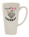 16 Ounce Conical Latte Coffee Mug for the Wife of a Veteran - TooLoud-Conical Latte Mug-TooLoud-White-Davson Sales