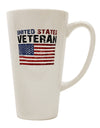 16 Ounce Conical Latte Coffee Mug for US Veterans - Expertly Crafted Drinkware TooLoud-Conical Latte Mug-TooLoud-White-Davson Sales