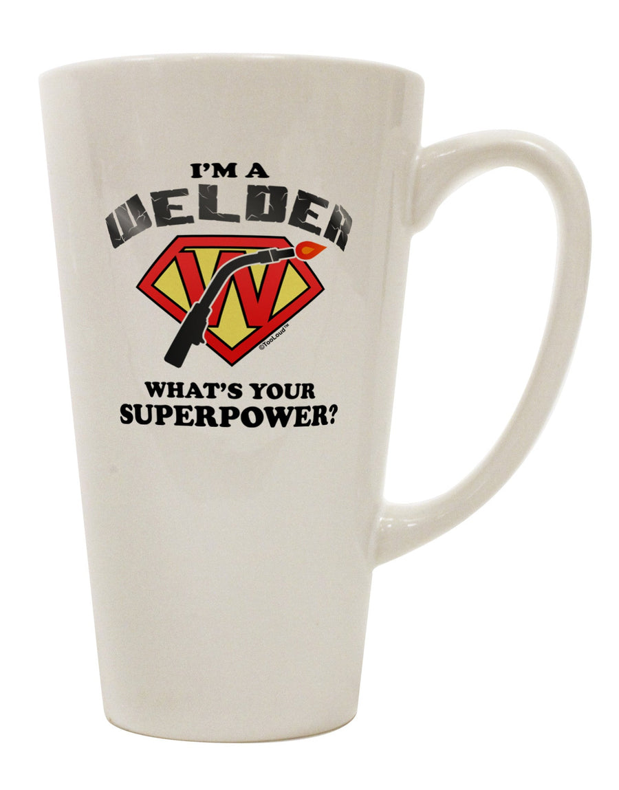 16 Ounce Conical Latte Coffee Mug for Welders - Enhance Your Superpower-Conical Latte Mug-TooLoud-White-Davson Sales