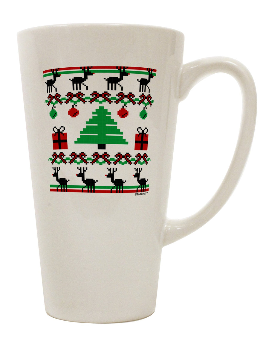 16 Ounce Conical Latte Coffee Mug - Perfect Drinkware for Ugly Christmas Sweater Enthusiasts - TooLoud-Conical Latte Mug-TooLoud-White-Davson Sales