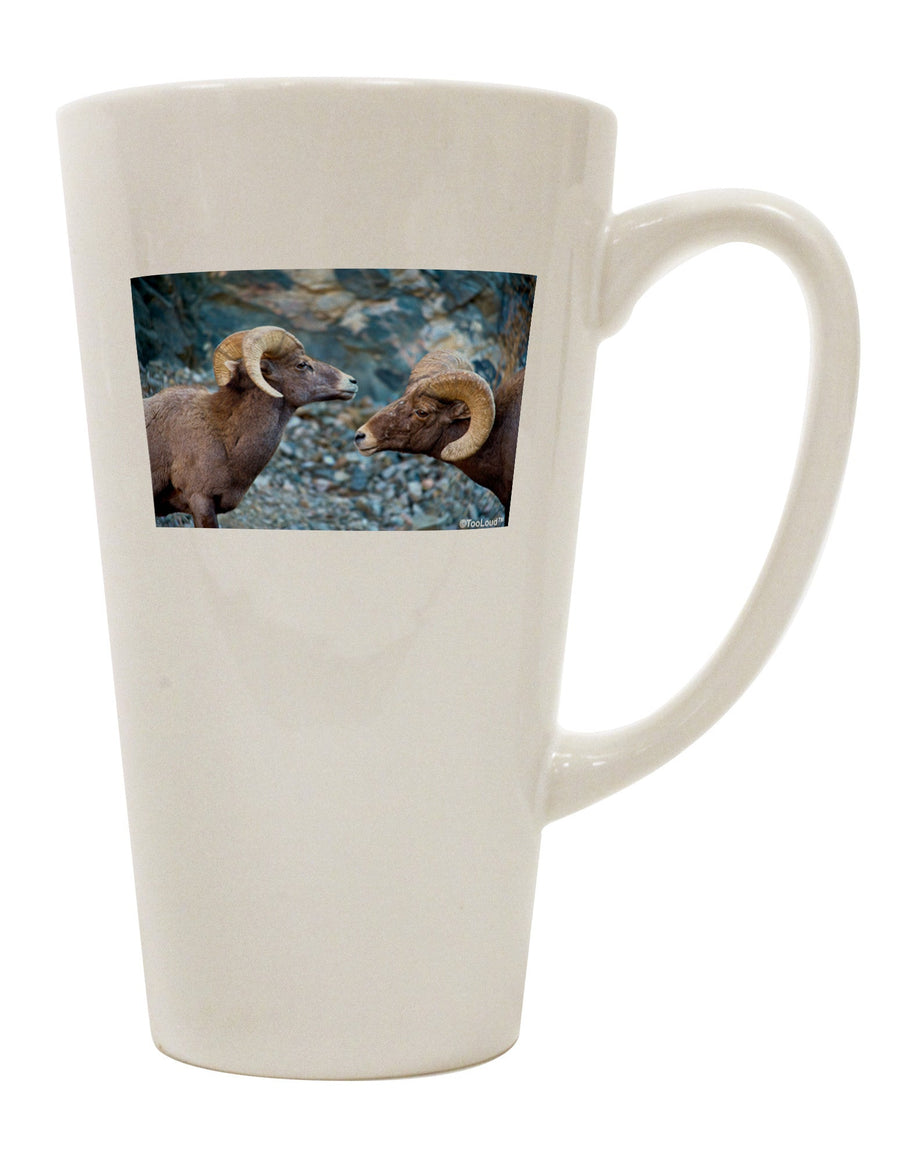 16 Ounce Conical Latte Coffee Mug - Perfect for Admirers of Majestic Bighorn Rams - TooLoud-Conical Latte Mug-TooLoud-White-Davson Sales