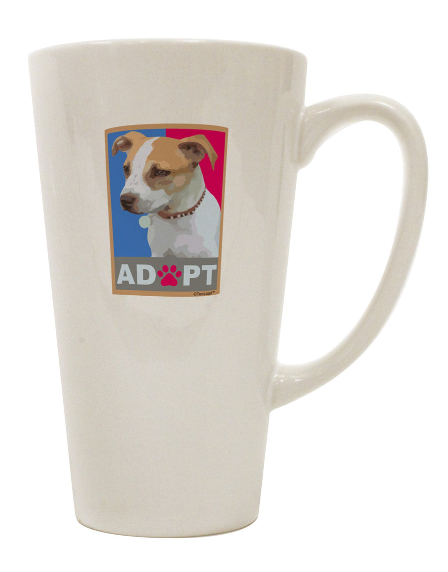 16 Ounce Conical Latte Coffee Mug - Perfect for Adopting Cute Puppies and Cats - TooLoud-Conical Latte Mug-TooLoud-White-Davson Sales