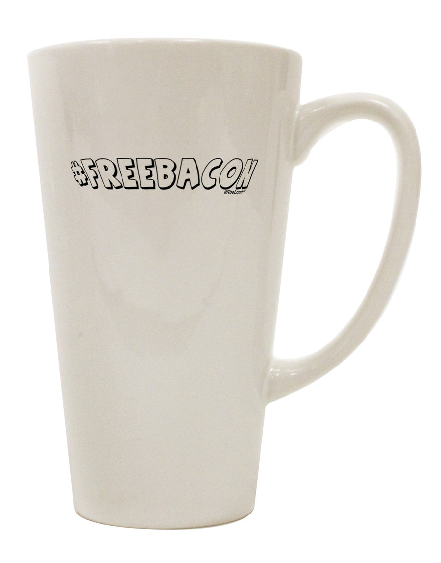 16 Ounce Conical Latte Coffee Mug - Perfect for Bacon Lovers-Conical Latte Mug-TooLoud-White-Davson Sales