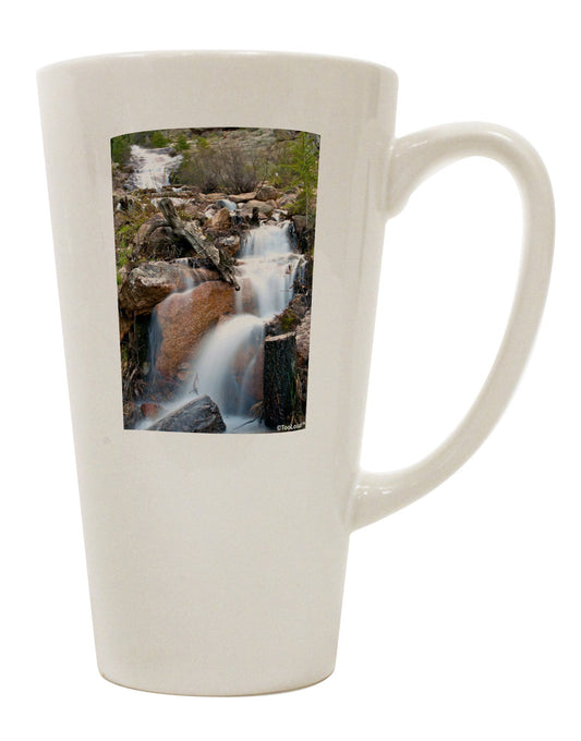 16 Ounce Conical Latte Coffee Mug - Perfect for Capturing the Majestic Colorado Waterfall Scene - TooLoud-Conical Latte Mug-TooLoud-White-Davson Sales