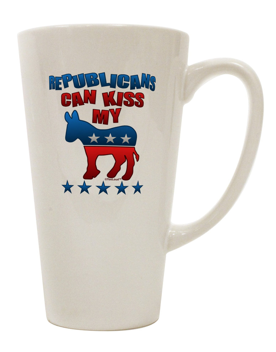 16 Ounce Conical Latte Coffee Mug - Perfect for Democratic Supporters TooLoud-Conical Latte Mug-TooLoud-White-Davson Sales