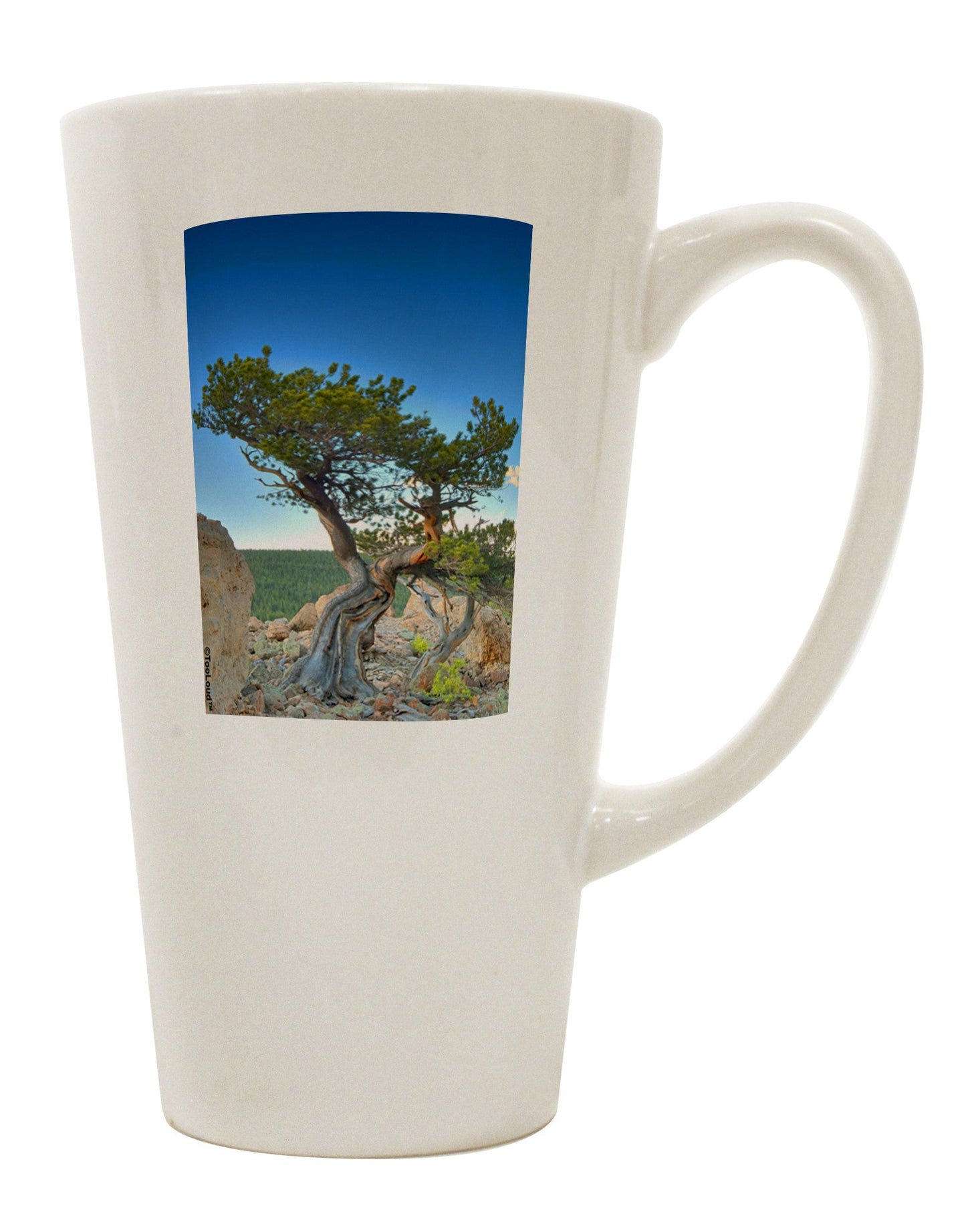 16 Ounce Conical Latte Coffee Mug - Perfect for Embracing Colorado's Breathtaking Landscape-Conical Latte Mug-TooLoud-White-Davson Sales