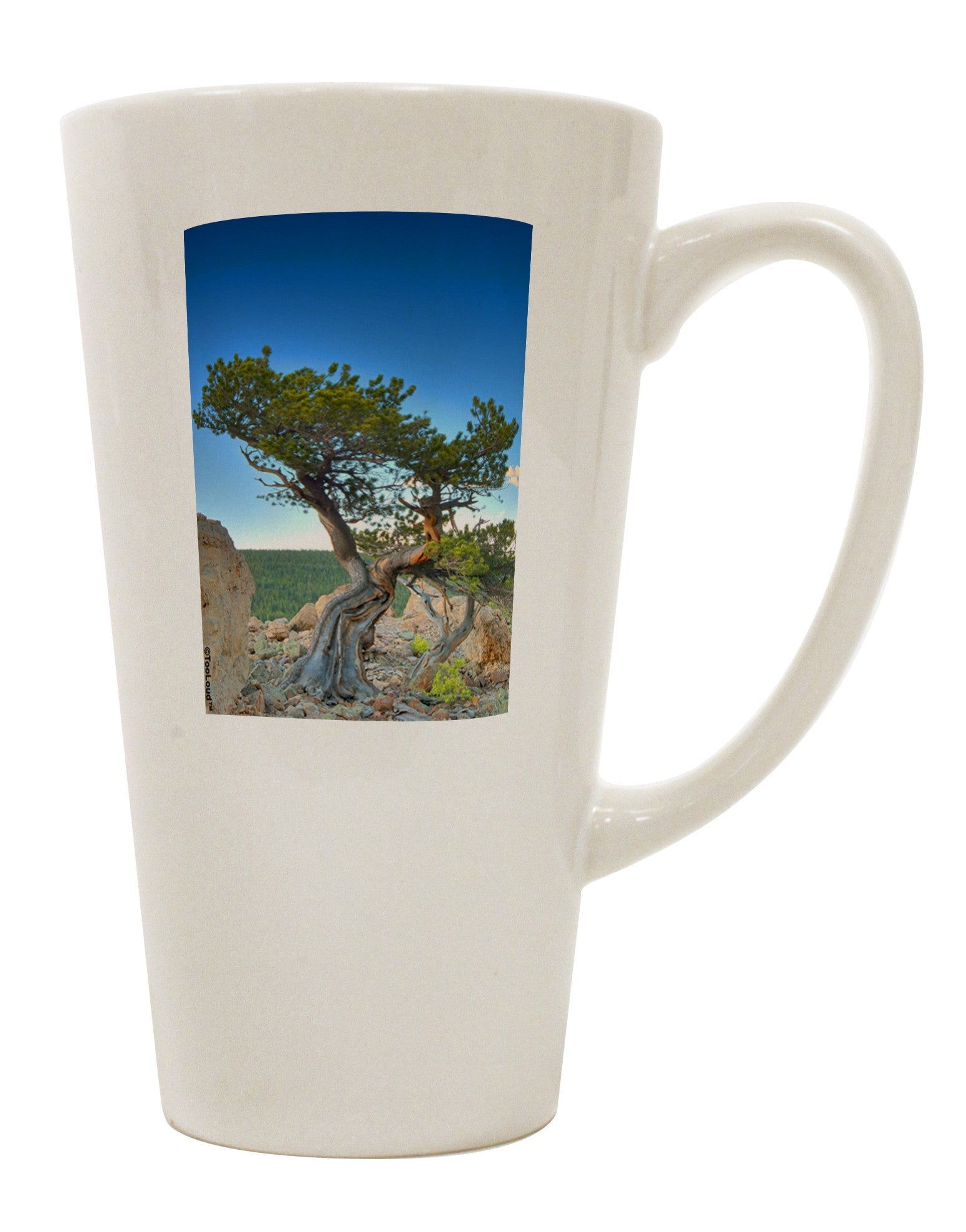 16 Ounce Conical Latte Coffee Mug - Perfect for Embracing Colorado's Breathtaking Landscape-Conical Latte Mug-TooLoud-White-Davson Sales