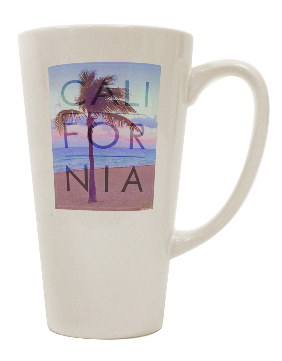 16 Ounce Conical Latte Coffee Mug - Perfect for Enjoying the California Beach Experience-Conical Latte Mug-TooLoud-White-Davson Sales