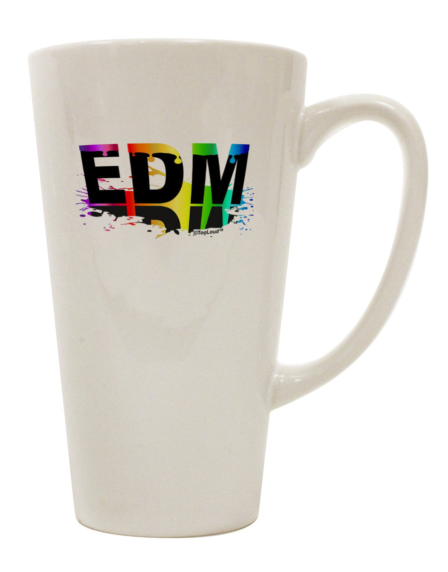 16 Ounce Conical Latte Coffee Mug - Perfect for Paint EDM Enthusiasts TooLoud-Conical Latte Mug-TooLoud-White-Davson Sales