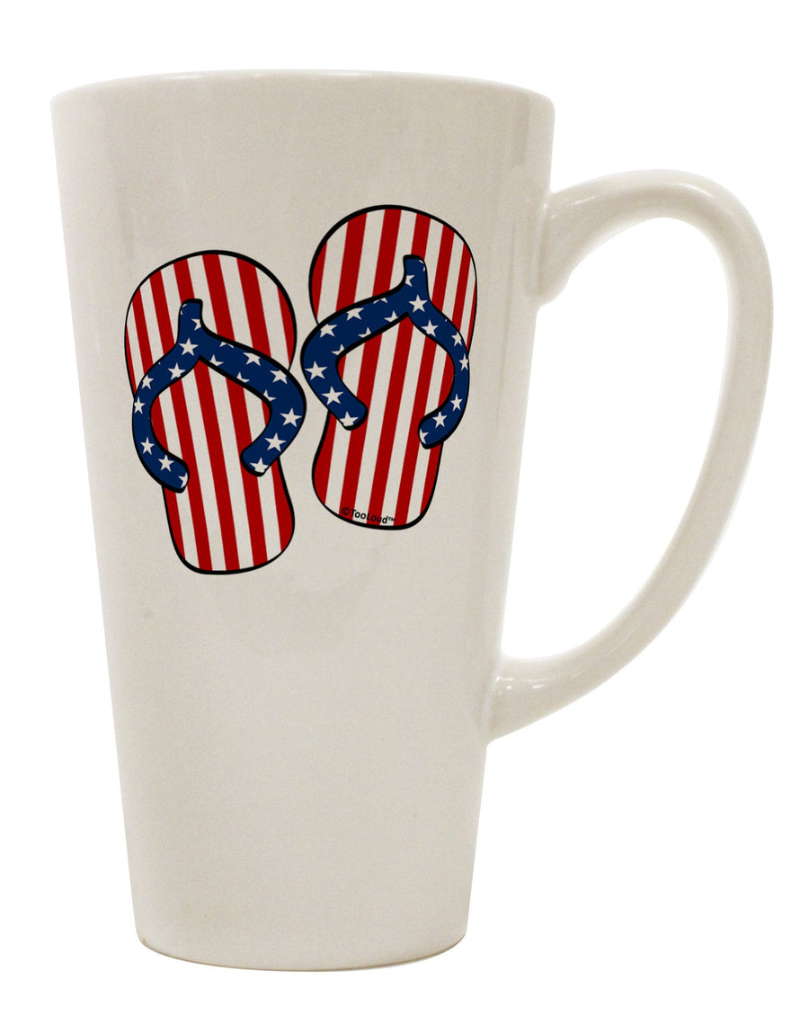 16 Ounce Conical Latte Coffee Mug - Perfect for Patriotic Drinkware Enthusiasts-Conical Latte Mug-TooLoud-White-Davson Sales