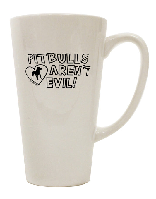16 Ounce Conical Latte Coffee Mug - Perfect for Pitbull Lovers-Conical Latte Mug-TooLoud-White-Davson Sales