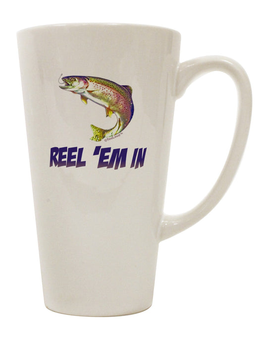 16 Ounce Conical Latte Coffee Mug - Perfect for Rainbow Trout Enthusiasts - TooLoud-Conical Latte Mug-TooLoud-White-Davson Sales