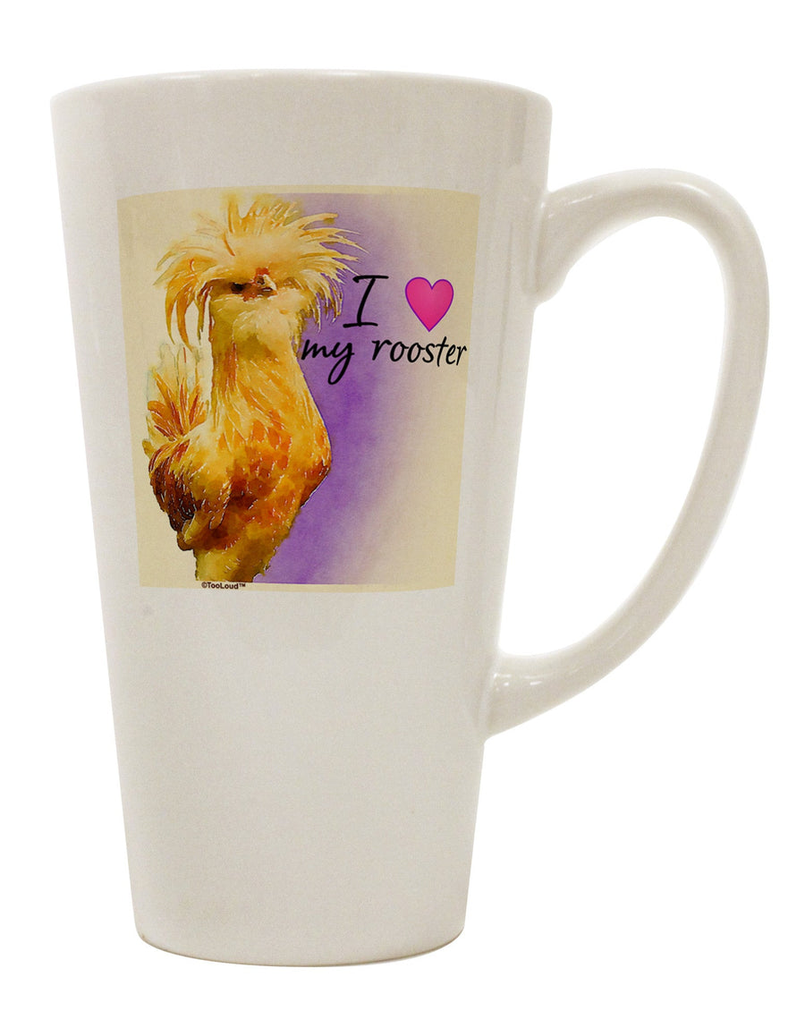 16 Ounce Conical Latte Coffee Mug - Perfect for Rooster Lovers TooLoud-Conical Latte Mug-TooLoud-Davson Sales