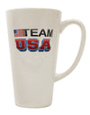 16 Ounce Conical Latte Coffee Mug - Perfect for Sporty Team USA Fans-Conical Latte Mug-TooLoud-White-Davson Sales