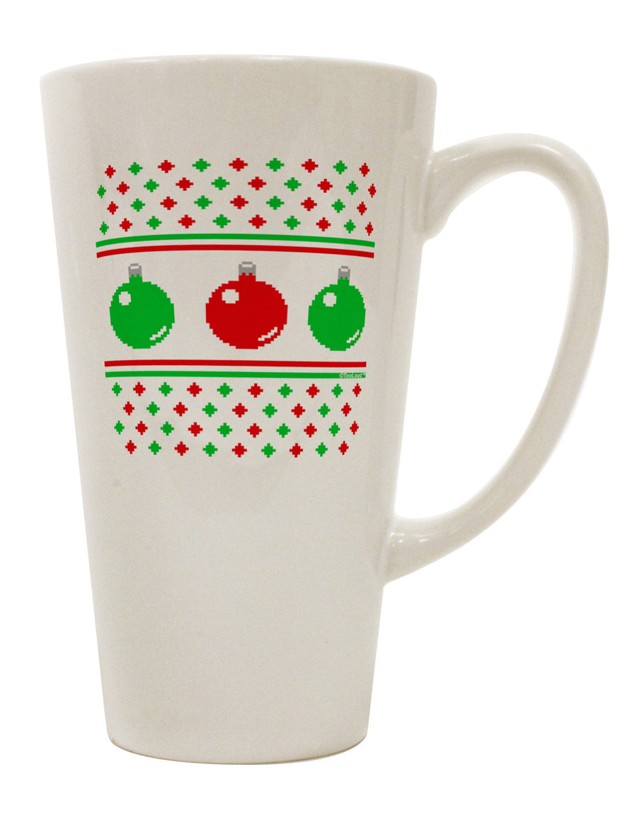 16 Ounce Conical Latte Coffee Mug - Perfect for Ugly Christmas Sweater Ornaments-Conical Latte Mug-TooLoud-White-Davson Sales