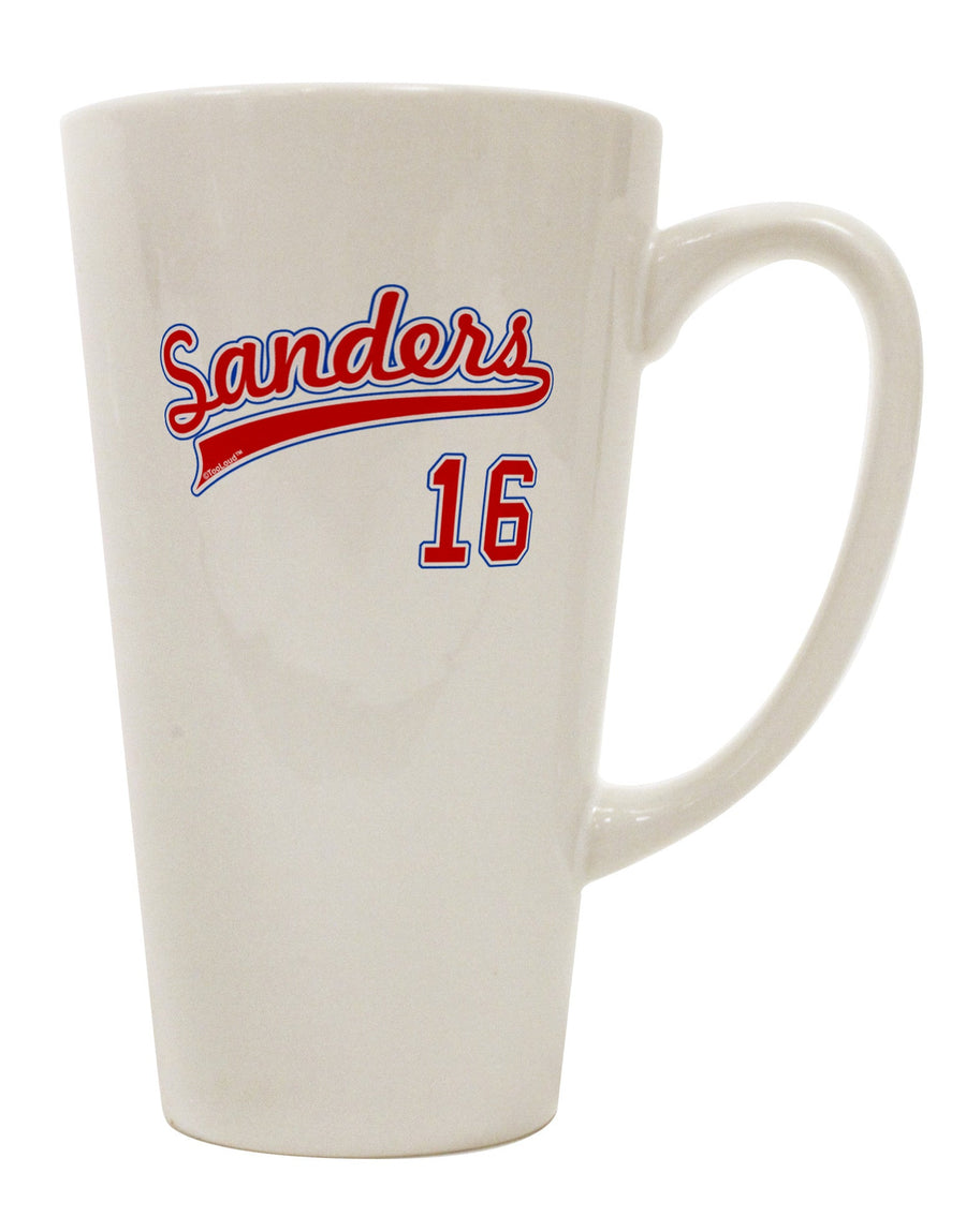 16 Ounce Conical Latte Coffee Mug - The Perfect Drinkware for Sanders Jersey Fans - TooLoud-Conical Latte Mug-TooLoud-White-Davson Sales