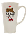 TooLoud Brew a lil cup of love 16 Ounce Conical Latte Coffee Mug