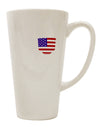 16 Ounce Conical Latte Coffee Mug with American Flag Faux Pocket Design - Expertly Crafted by TooLoud-Conical Latte Mug-TooLoud-White-Davson Sales