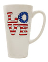 16 Ounce Conical Latte Coffee Mug with Captivating American Love Design - Crafted by a Drinkware Expert-Conical Latte Mug-TooLoud-White-Davson Sales