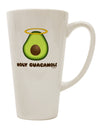 16 Ounce Conical Latte Coffee Mug with Holy Guacamole Design - Expertly Crafted by TooLoud-Conical Latte Mug-TooLoud-White-Davson Sales