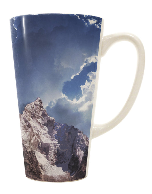 16 Ounce Conical Latte Coffee Mug with Mountain All Over Print - Expertly Crafted Drinkware by TooLoud-Conical Latte Mug-TooLoud-White-Davson Sales