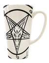 16 Ounce Conical Latte Coffee Mug with Official Sigil of Baphomet All Over Print - Expertly Crafted Drinkware TooLoud-Conical Latte Mug-TooLoud-White-Davson Sales