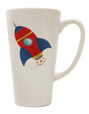 16 Ounce Conical Latte Coffee Mug with Space Rocket Ship and Stars Design - Expertly Crafted by TooLoud-Conical Latte Mug-TooLoud-White-Davson Sales