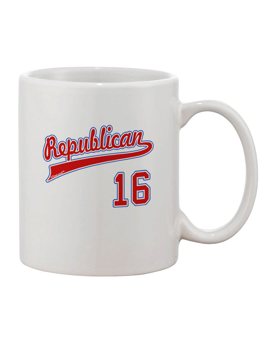 16 oz Republican Jersey Printed Coffee Mug - TooLoud-11 OZ Coffee Mug-TooLoud-White-Davson Sales